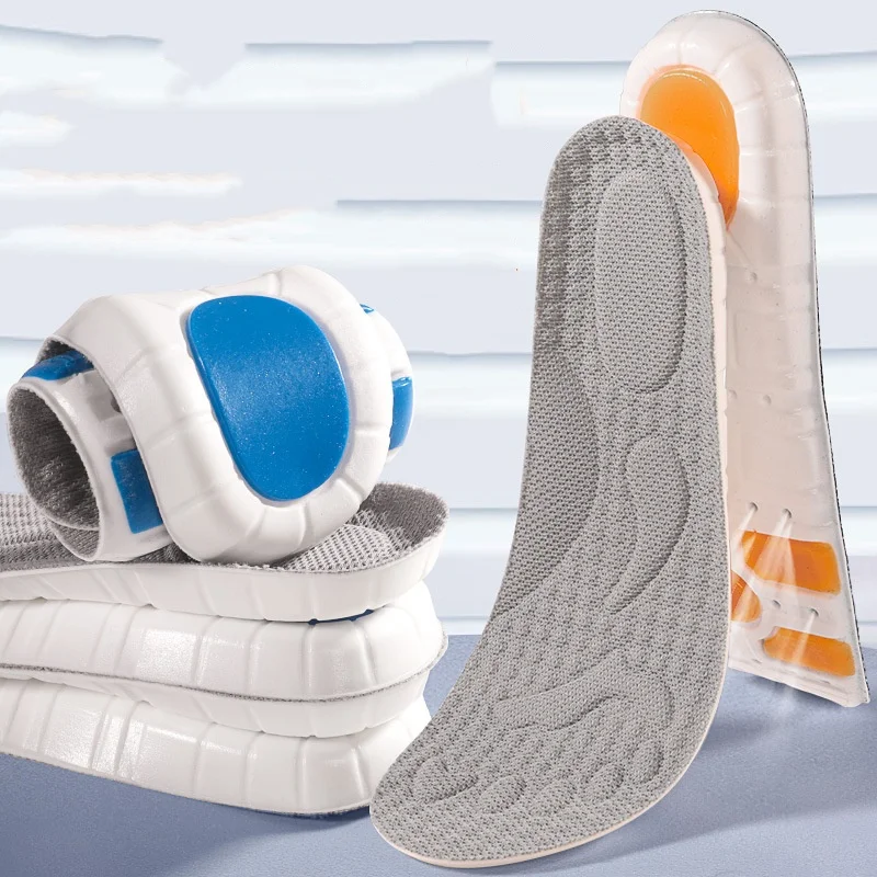 Pu Sports Insoles Antibacterial Deodorizing Highly Elastic Shock-absorbing Sweat-absorbing Odor-proof Breathable Insoles