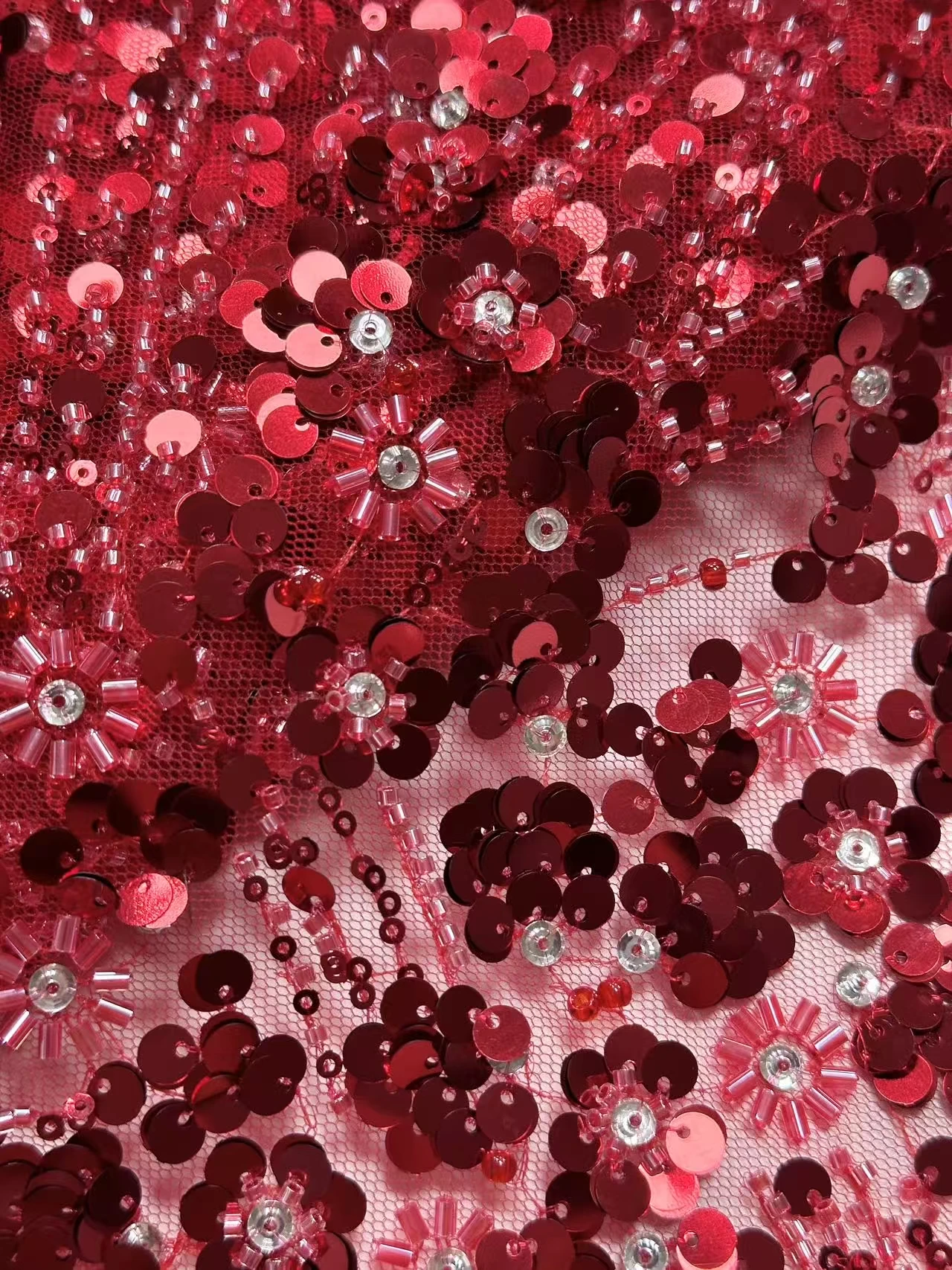 Najnowsza afrykańska francuska tkanina z cekinami, siatka koronkowa, wysokiej jakości haftowana tkanina z koralikami, 5 jardów na sukienkę ślubną dla kobiet, CC1701