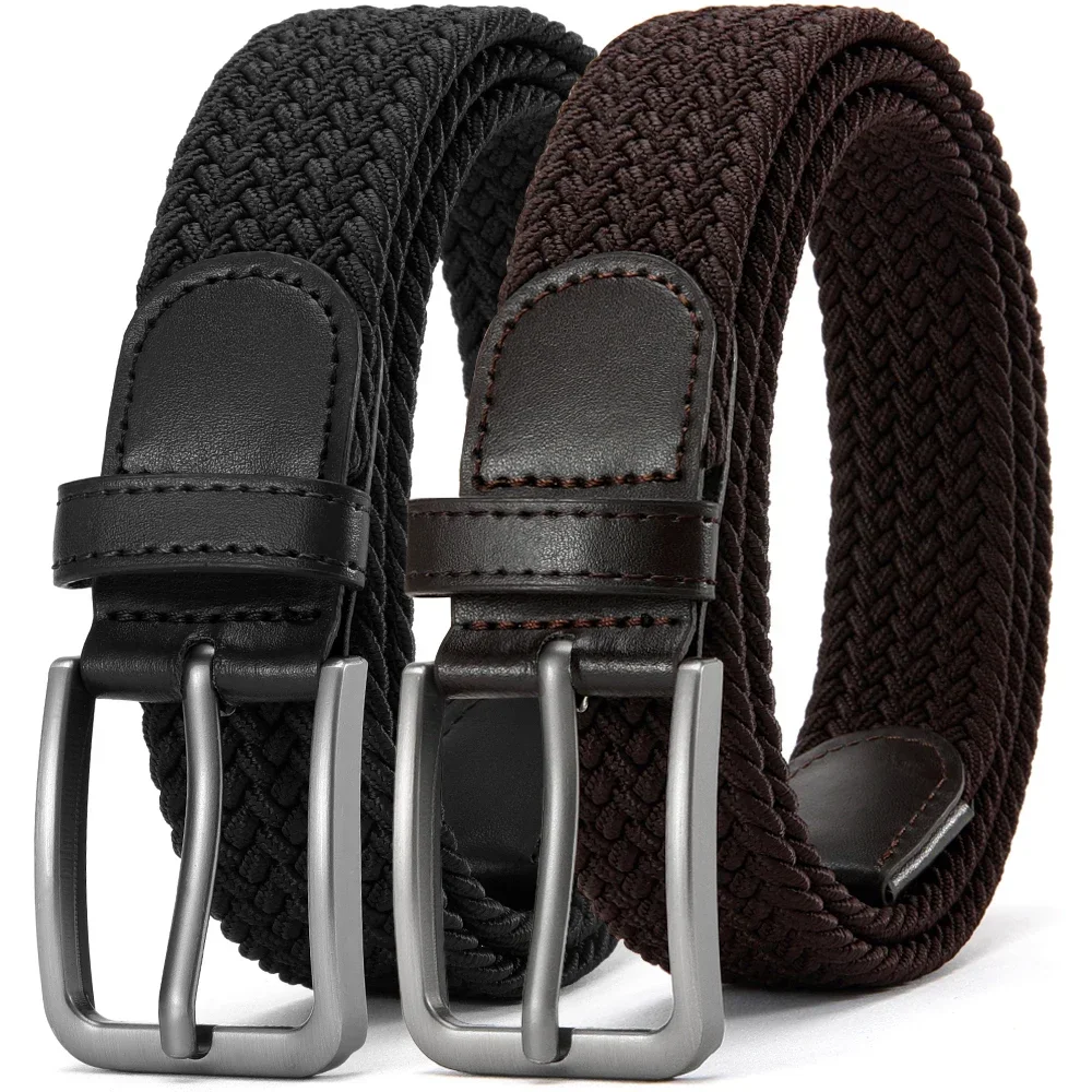 Elastische Gürtel für Herren, Unisex, lässig, gewebter Gürtel für Herren, Outdoor, Klettern, Training, Arbeitsgürtel mit Jeansgürtel für Damen, 115 cm – Detail 13