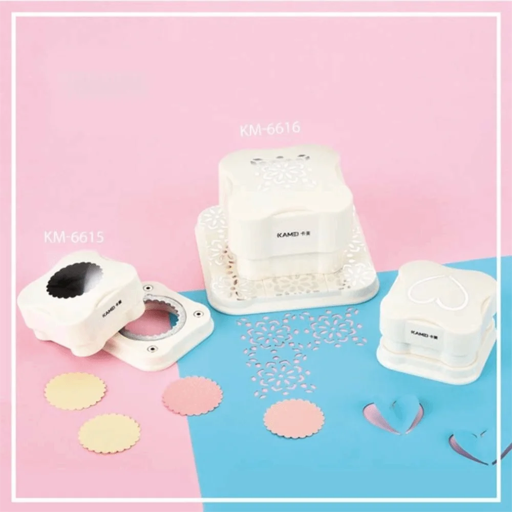 Magnetic Paper Hole Punch Handmade Punching Machine Embossing Device DIY Decoration Crafts Tool Paper Cutter Card Making