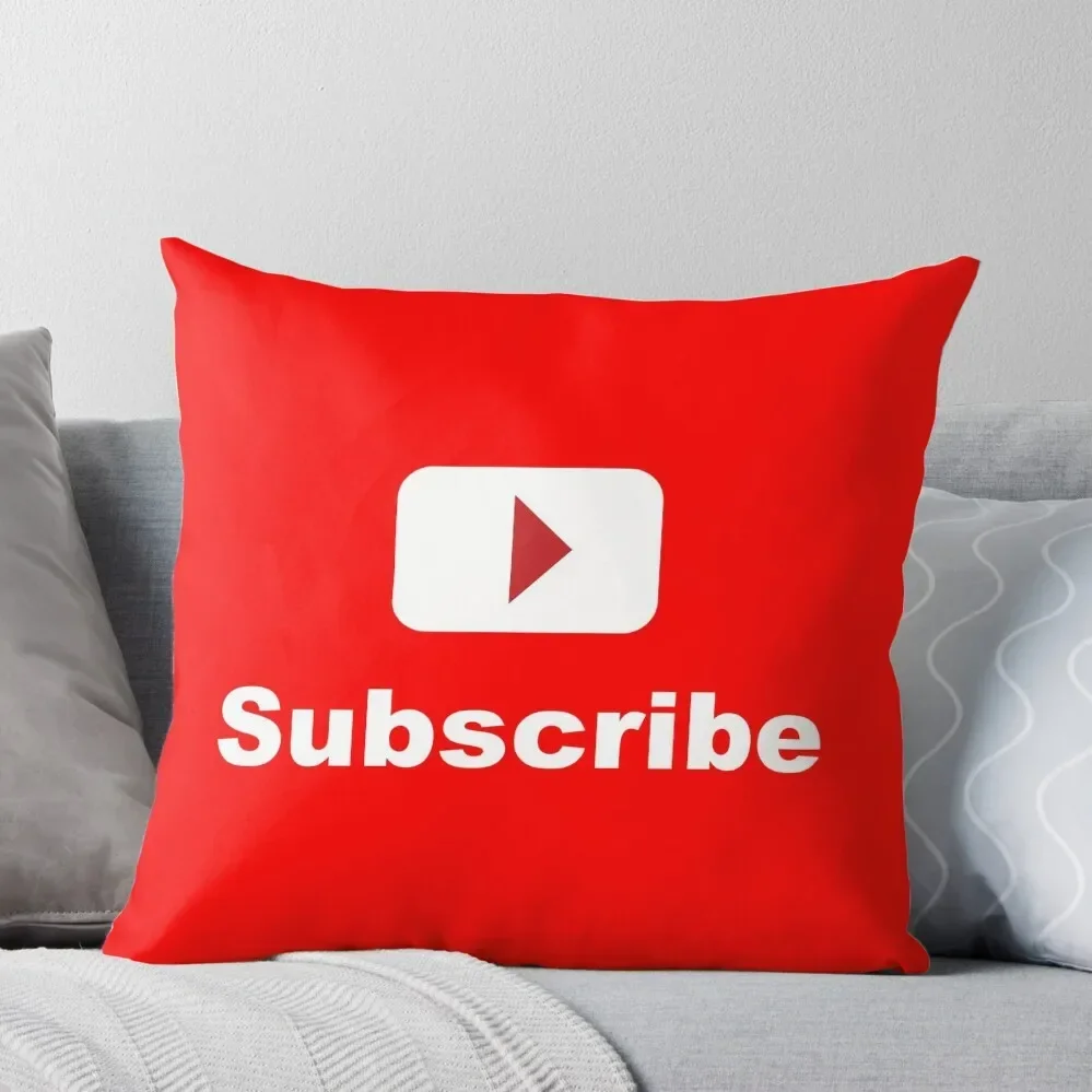 youtube channel subscribe Throw Pillow Sofa Cover Covers For Sofas luxury decor Pillow