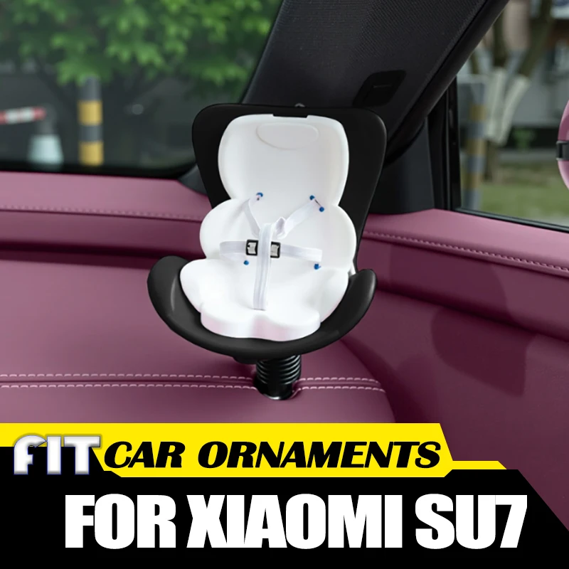 

Украшение автомобильного сиденья, подходит для Xiaomi SU7 2024 2025, модифицированное авто украшение, зажим для воздуховыпускного отверстия, аксессуары для салона автомобиля
