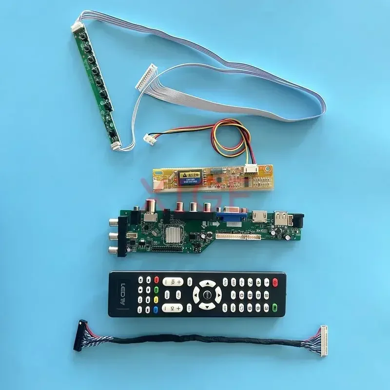 

For CLAA154WP04A CLAA154WP05A Controller Card 1440*900 LVDS-30Pin DVB Signal Digital USB+HDMI+VGA+AV+IR LCD Matrix 1CCFL DIY Kit