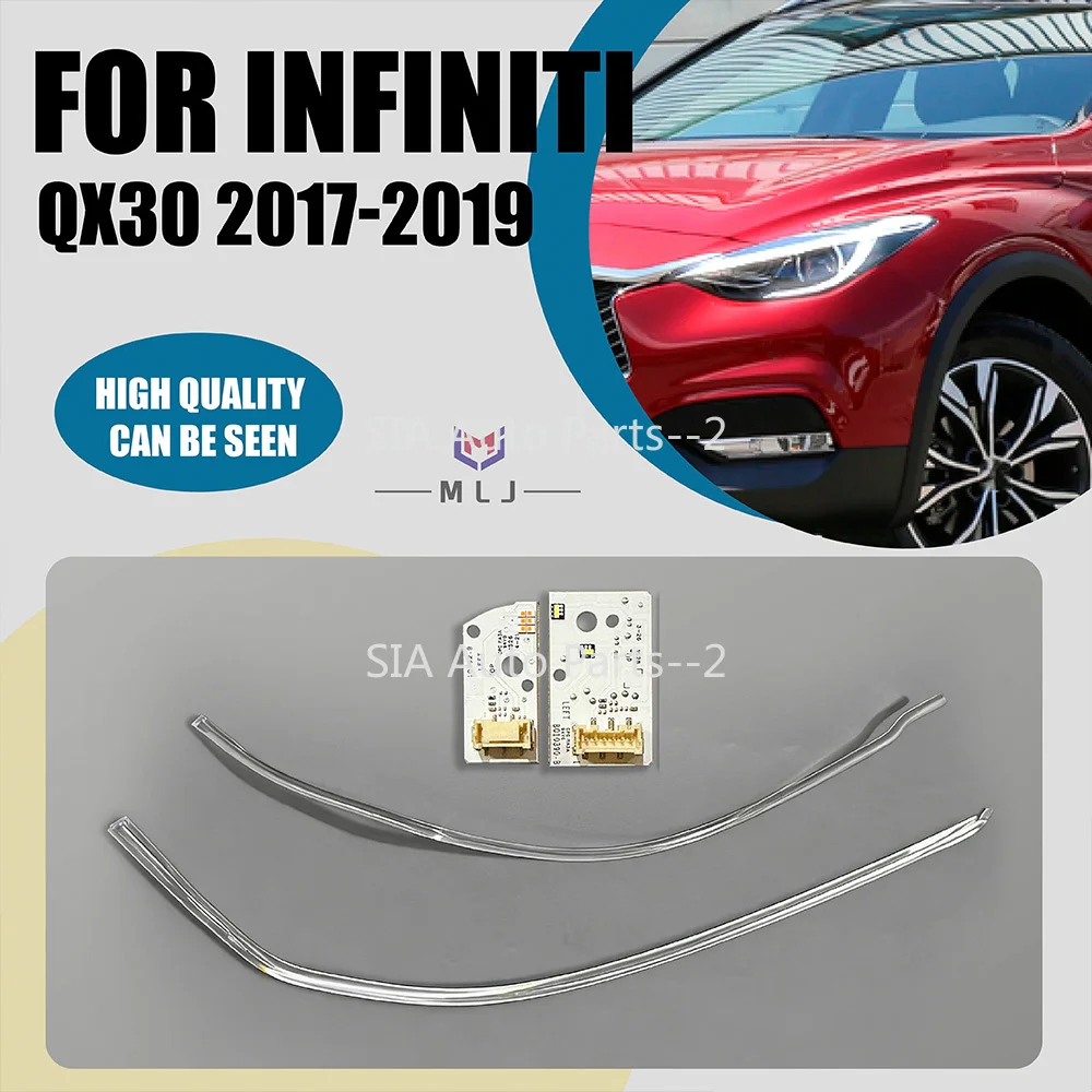 

Для Infiniti QX30 Q30 2017 2018 2019: Светодиодная трубка-гидролюминесцентная лента для фар DRL, дневные ходовые огни, светодиодная плата Angel Eyes