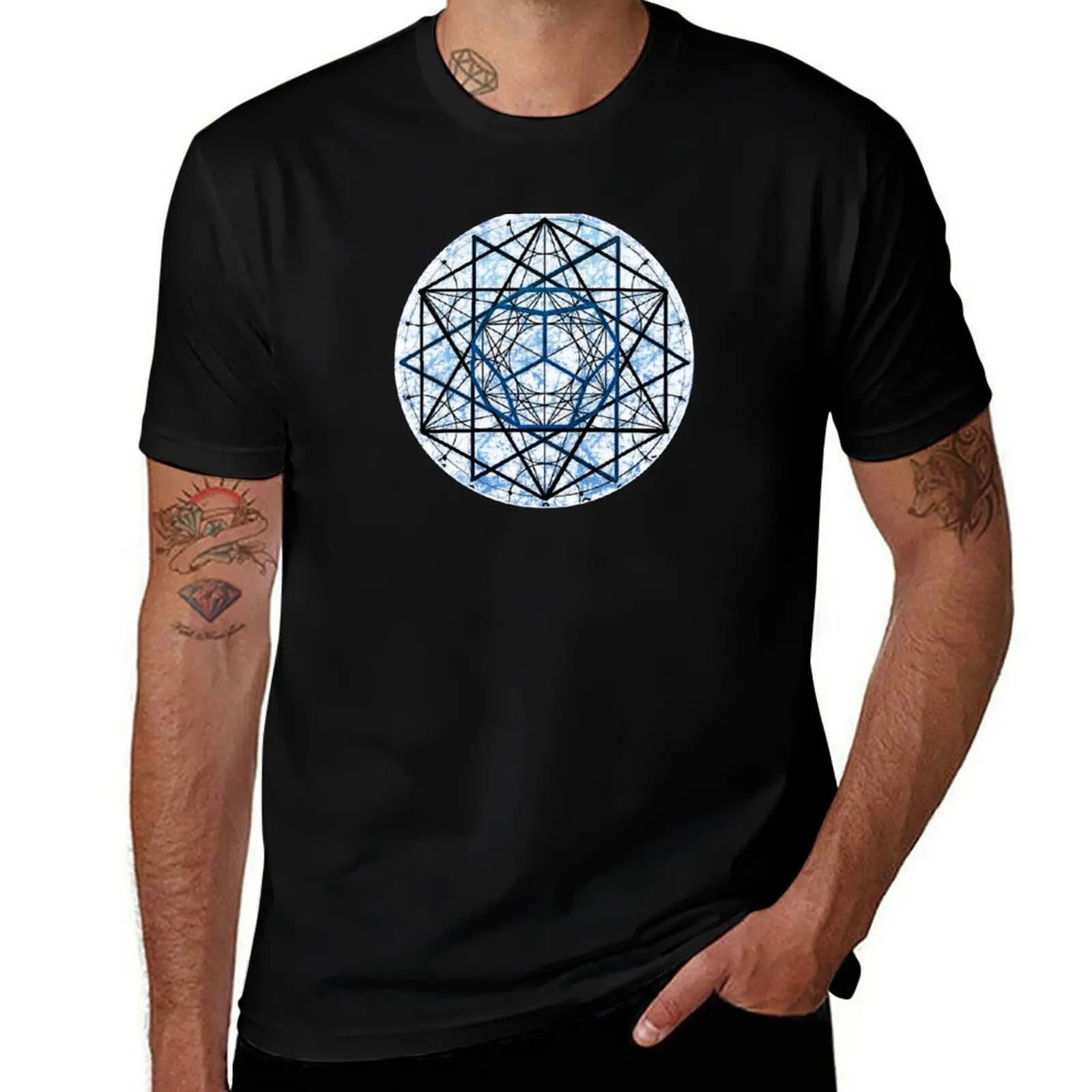 

Batik Fibonacci Math Geometry T-Shirt summer top baggy shirts Blouse croswit shirt man Men's t-shirts