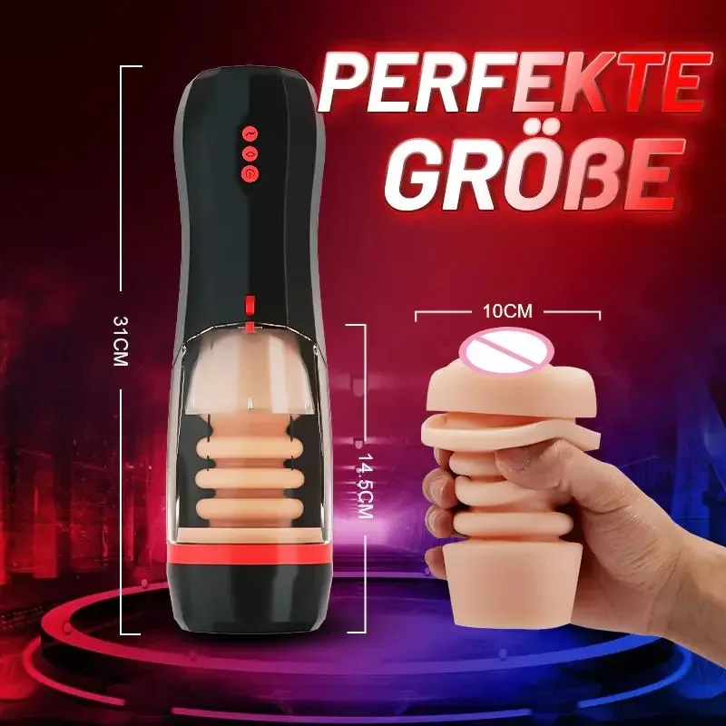 جهاز استمناء ذكر آلي بالكامل قابل للسحب مهبل جيب هزاز شرجي مهبلي كوب للطائرات ألعاب جنسية للبالغين للرجال #3