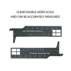 Dental Precision Measuring Ruler Double Sided Photography Gauge Span Scale Aluminum Endodontic Medical Tools