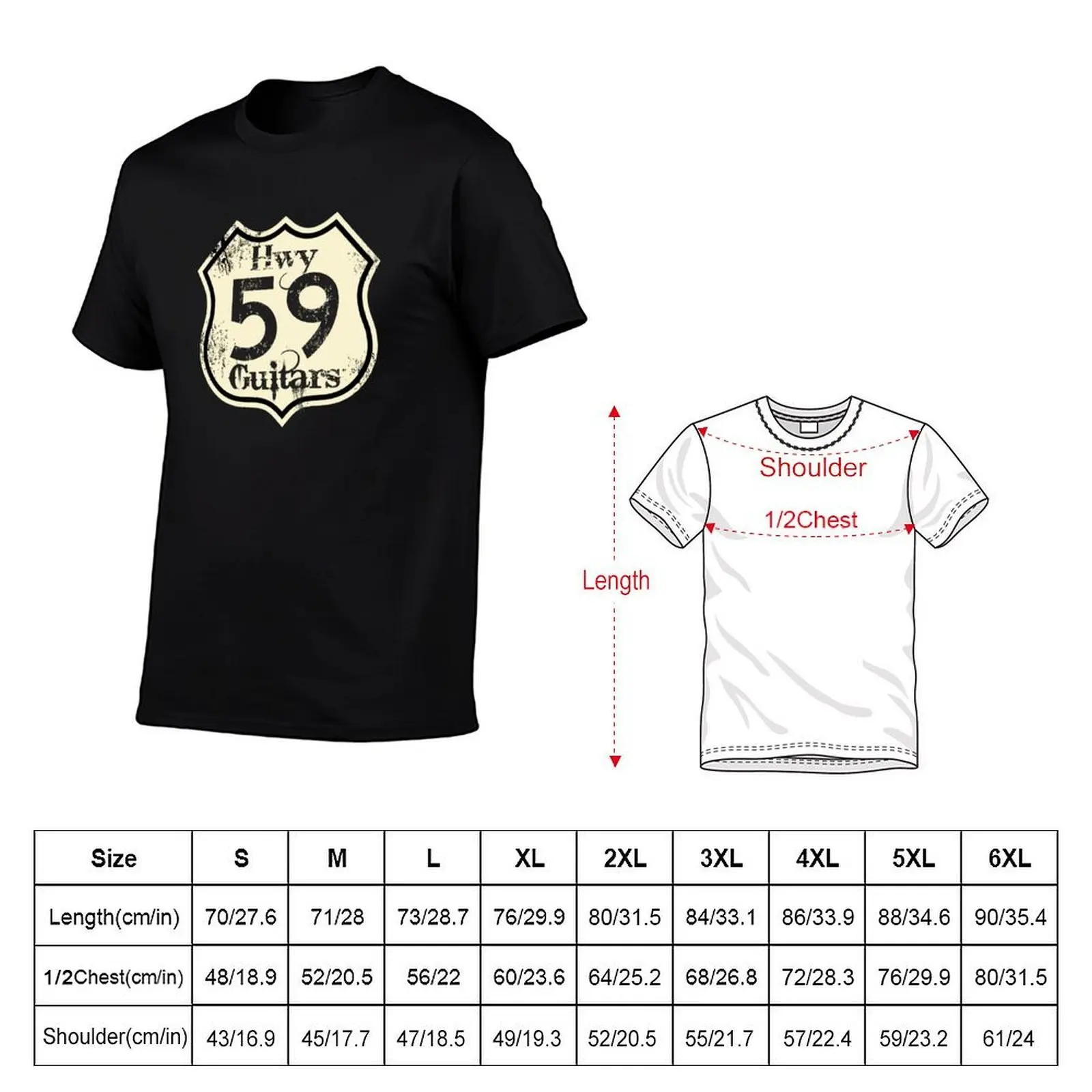 HWY 59 T-Shirt, Summer Casual Cotton Tee, Oversized Streetwear Tops, Vintage Graphic Print, Loose Fit Short Sleeve, 100% Cotton