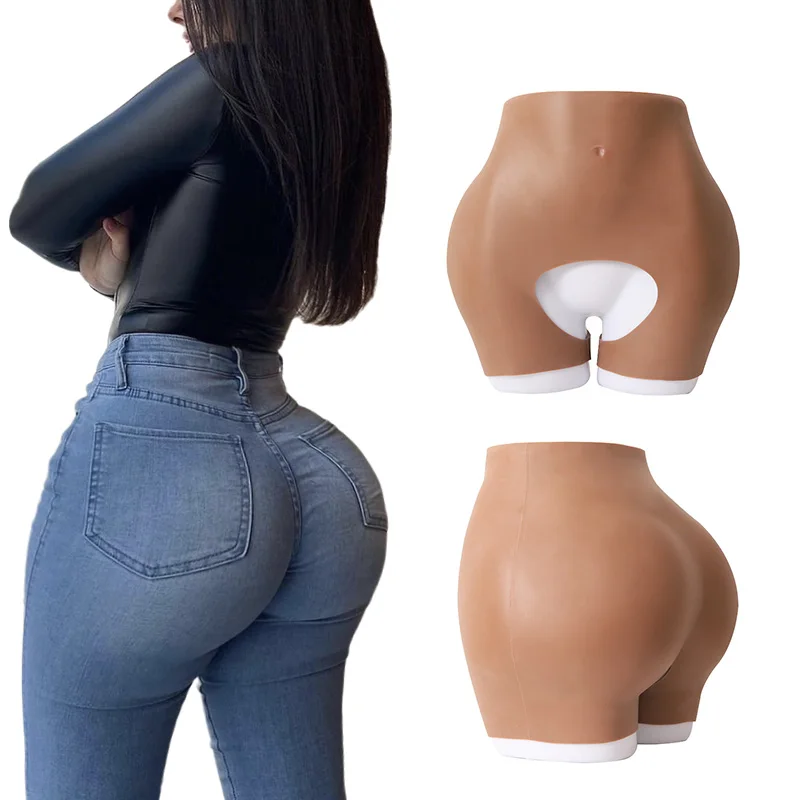 Women Natural Big Buttocks Suit Short Realistic Silicone Butt and Hips Snatcher Butt Lifter Food-Grade Silicone Hips Butt Pants