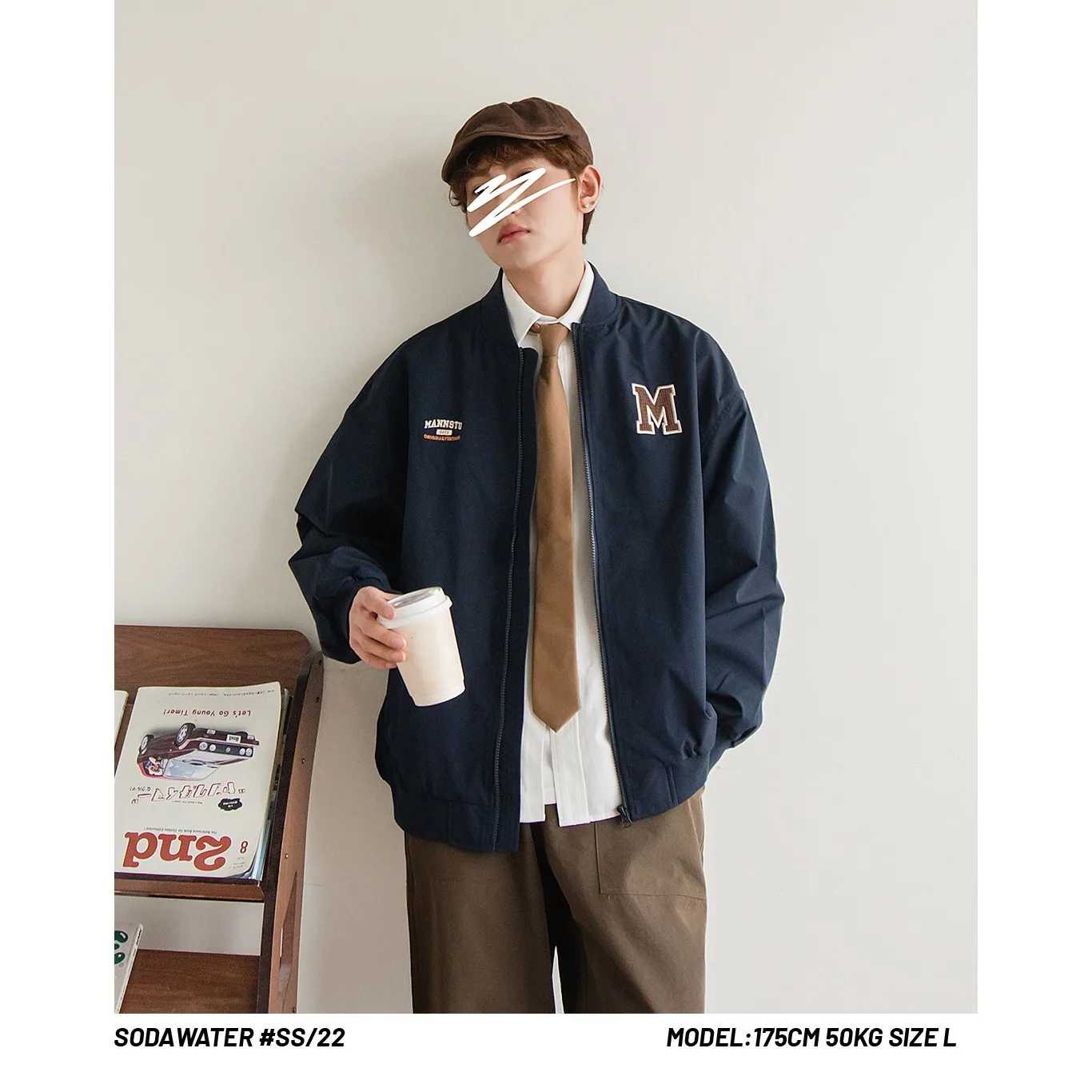 

Loose Casual American Retro Embroidered Baseball Jaet Outerwear Pilot Jaet for Men And Women Trendy Brand Autumn Wear