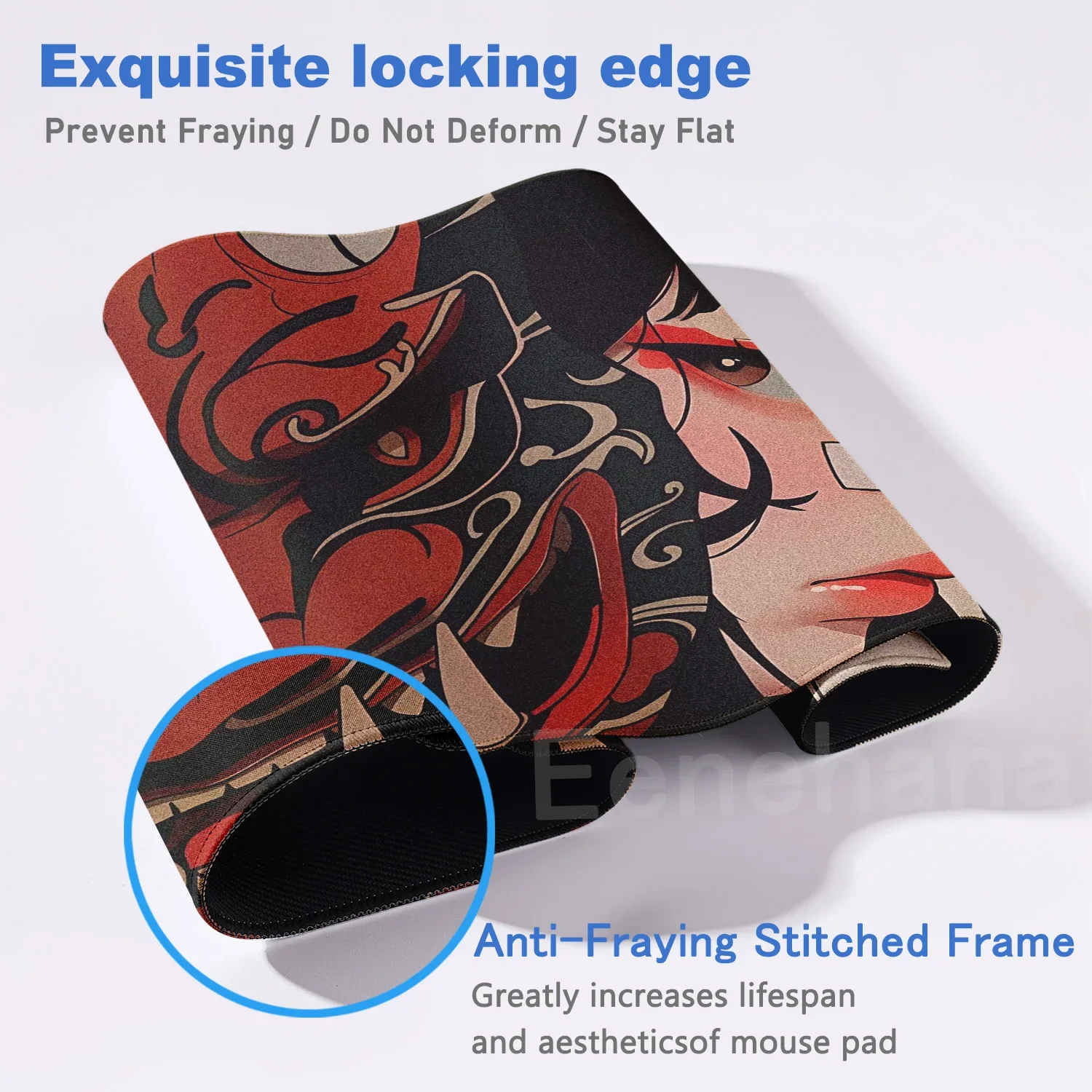 Podkładka pod mysz z gumy z motywem diabła, anime, gotyckich dziewczyn, dla graczy, z obszyciem, duża podkładka pod mysz komputerową, biurowa, z nadrukiem HD.