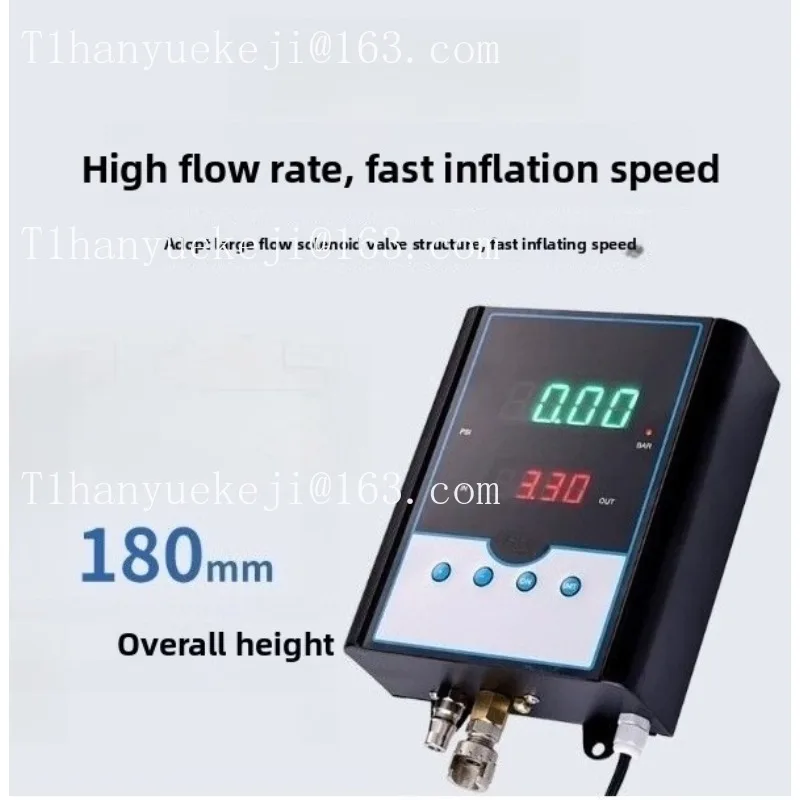 Automatic tire inflator wall-mounted digital display inflator pump