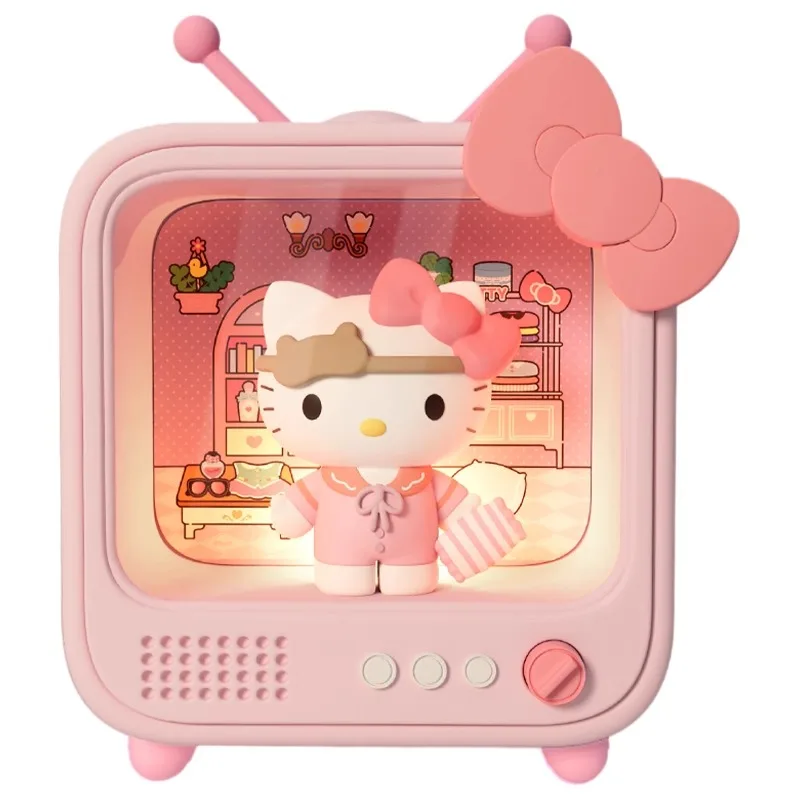 Lámpara Nocturna Luminosa de Personajes de Sanrio, Serie de TV, Juguetes de Anime, Kuromi, Cinnamoroll, Hello Kitty, Adornos de Escritorio para Niñas