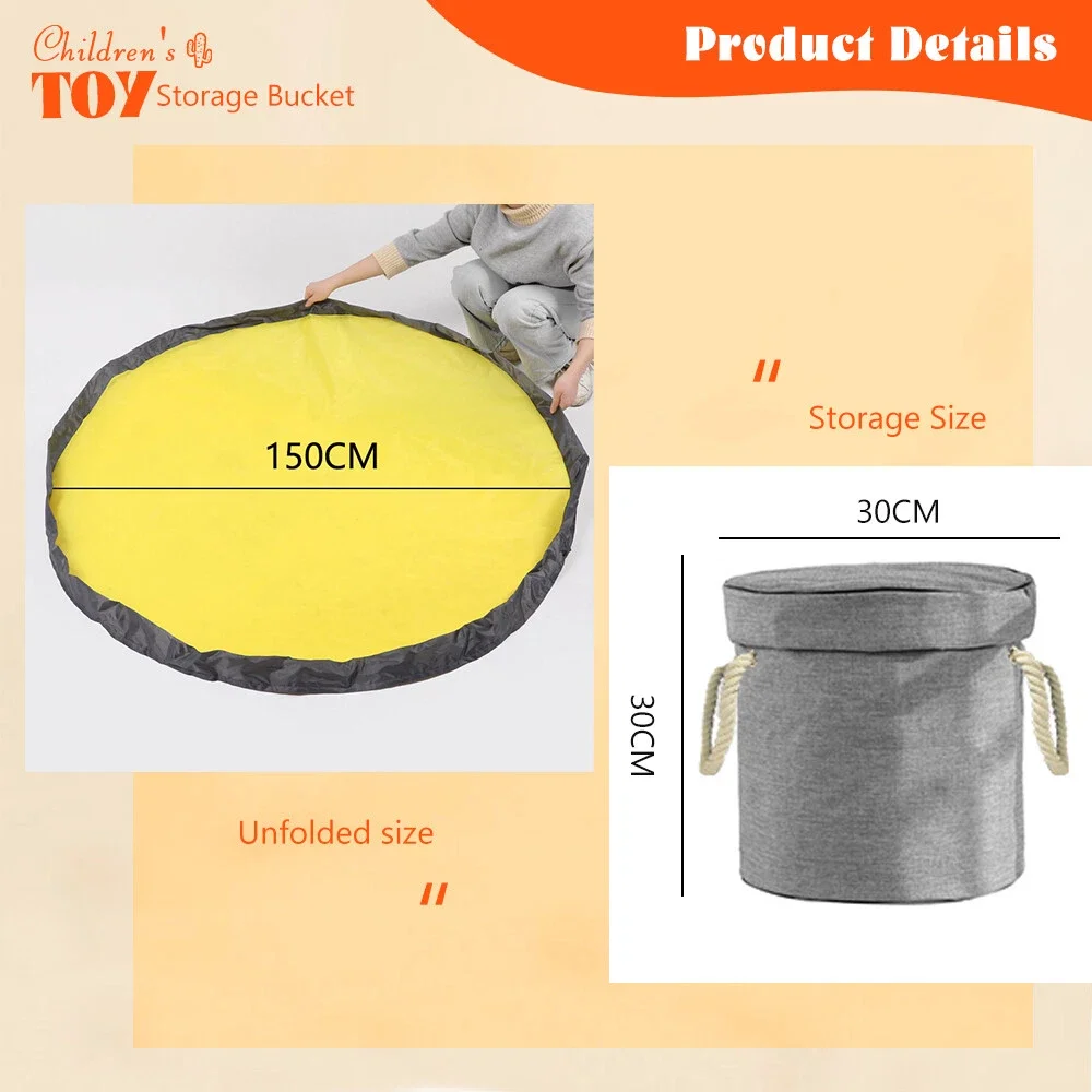 ألعاب أطفال سلة التخزين طوي حقيبة الغسيل المنزلية لطيف القطن الكتان دلو الكرتون طباعة الملابس المنظم سلال
