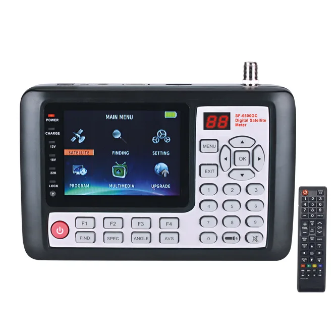 Jiaxun sf-6500gc localizador de satélite DVB-S/s2 satélite alinhador monitoramento ângulo tester