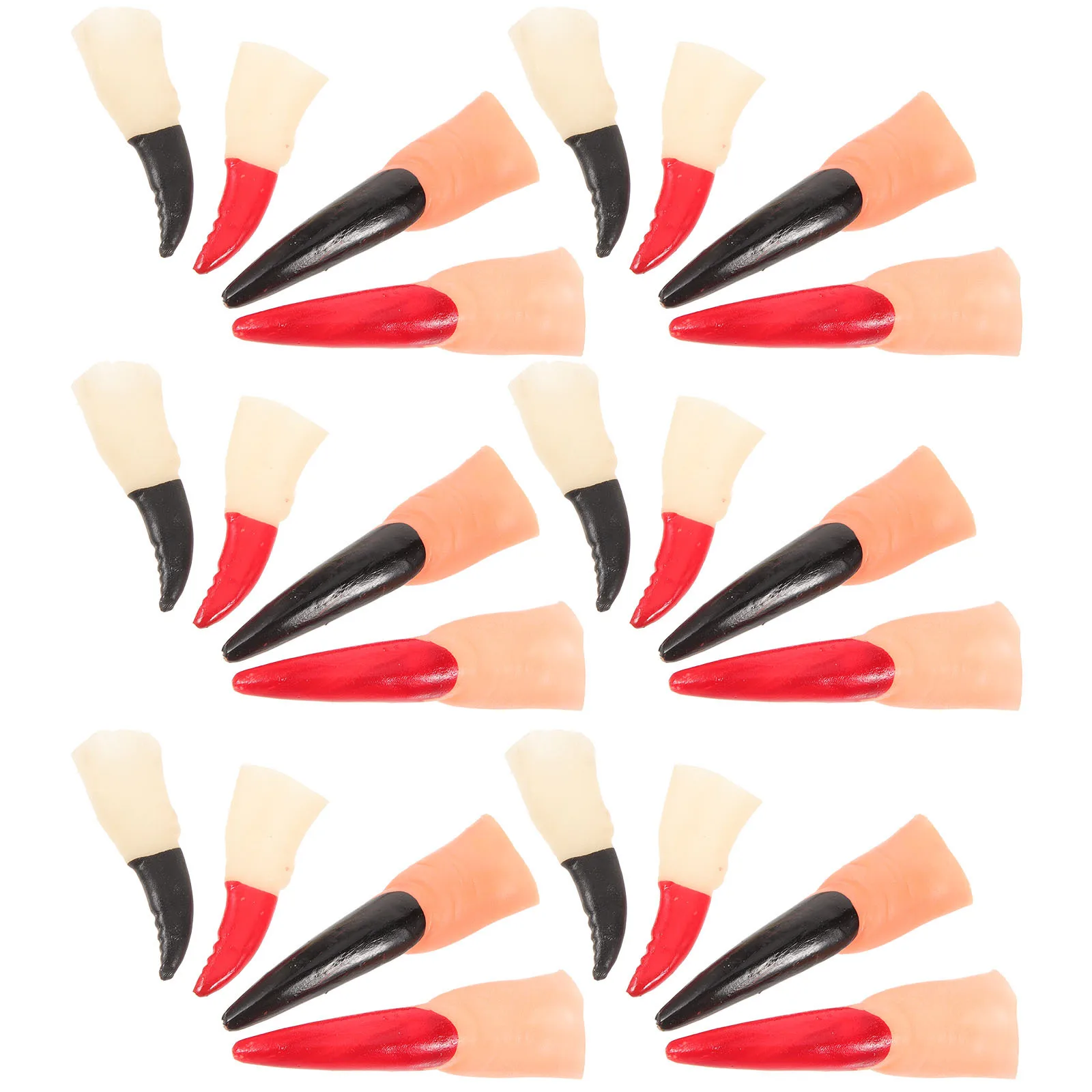 

40Pcs Halloween Nail Set Creepy Witch Fingernails Long Fake Fingers for Cosplay Party Horror Decoration Masquerade Props