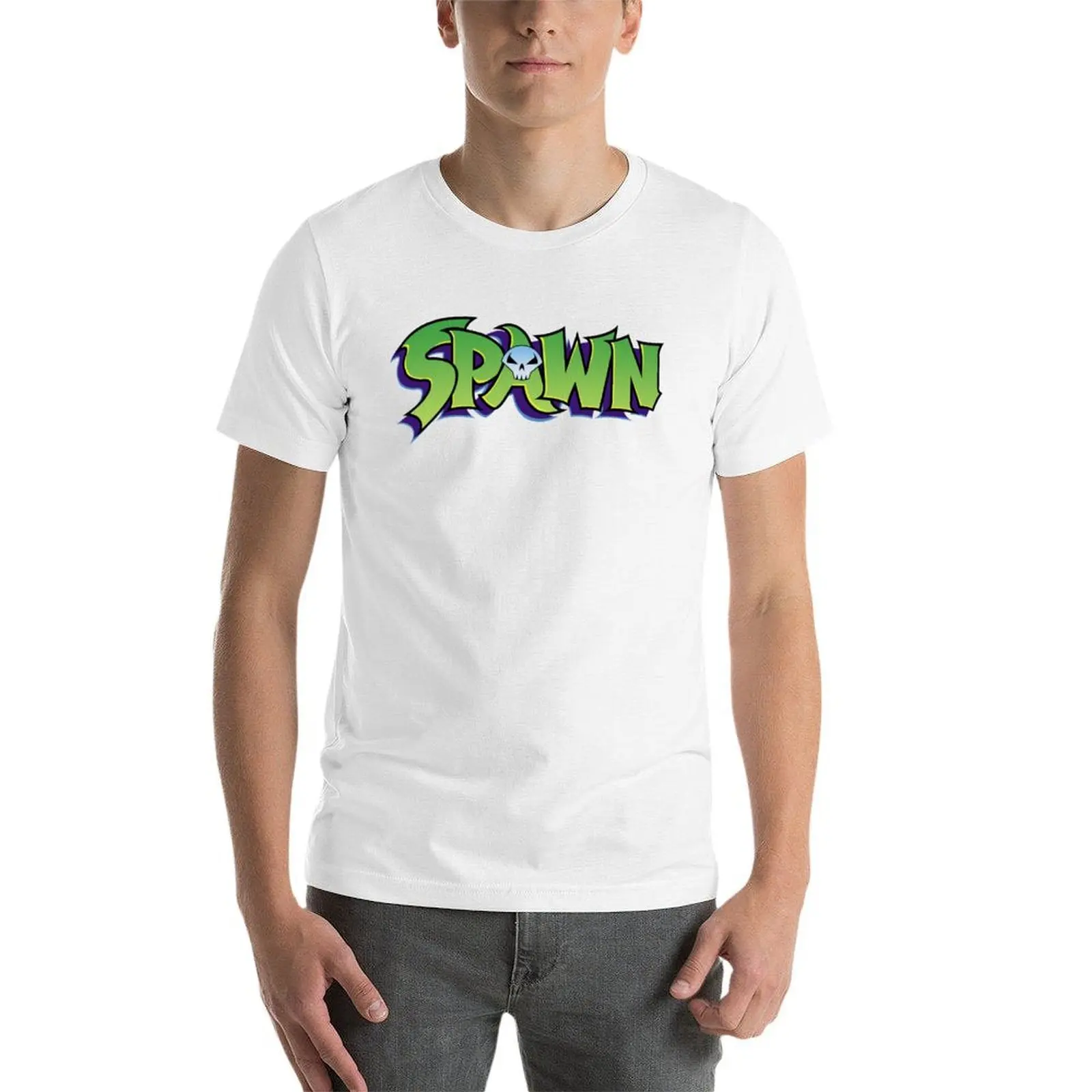 تي شيرت بشعار Spawn تي شيرت مع مطبوعات تي شيرت مضحك تي شيرت رجالي