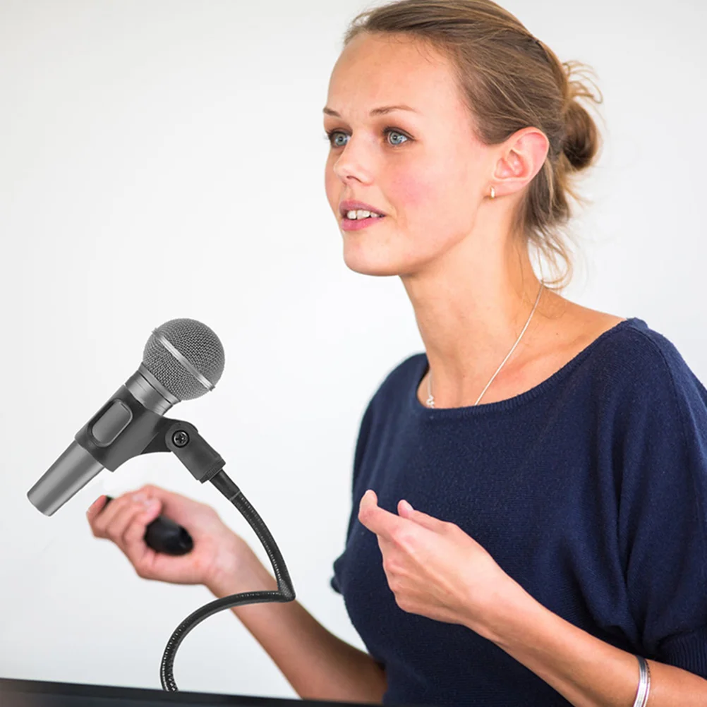 

Universal Gooseneck Microphone Stand Adjustable Hose Mic Rack Portable Foldable Mic Holder for Meeting Live Broadcast Studio