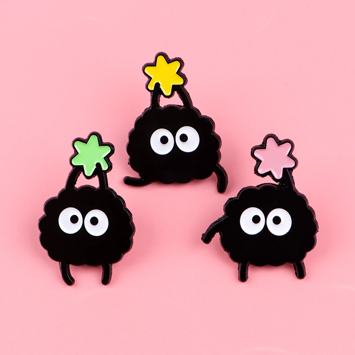 3pcs Cute Elf Enamel Pins Set Cartoonn Brooches for Backpacks Hat Lapel Pins Badges for Fans Gifts Cosplay Accessories Toy view 4