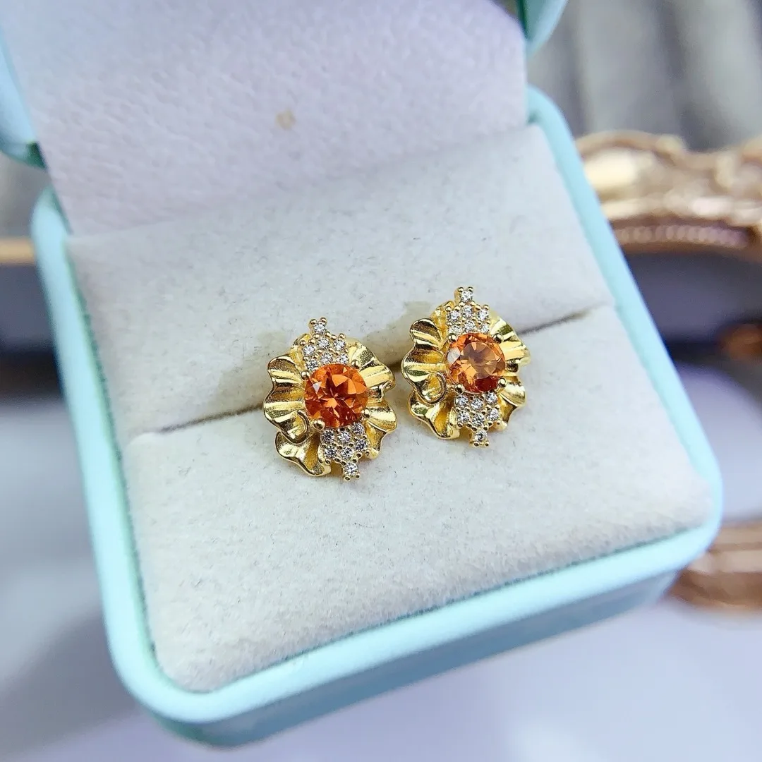 Sophisticated Natural Crystal S925 Sterling Silver Ear Studs Designed for Women Who Appreciate Luxury Fashion Jewelry
