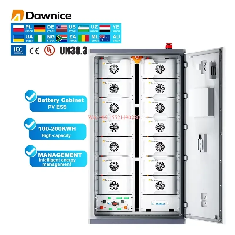 WMWMNU Industrial Battery Cabinet 100kwh 200kwh Outdoor Energy Storage Container for Commercial Solar Power System