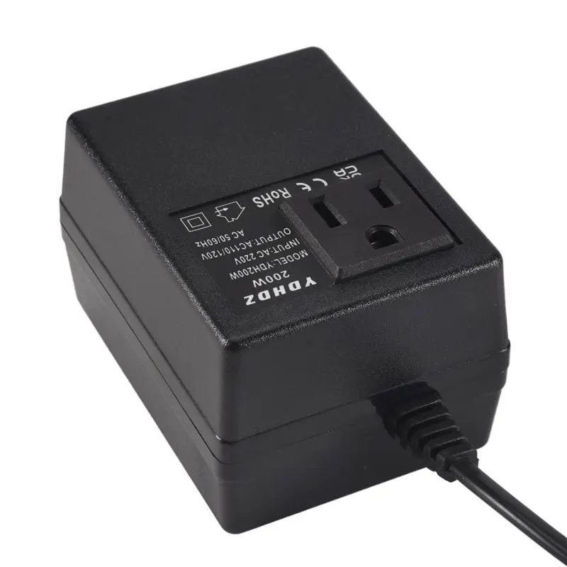 ABKQ-1 PCS 200W Voltage Converter Transformer 220V To 110V Step Down Travel Voltage Transformer Converter US Plug view 4