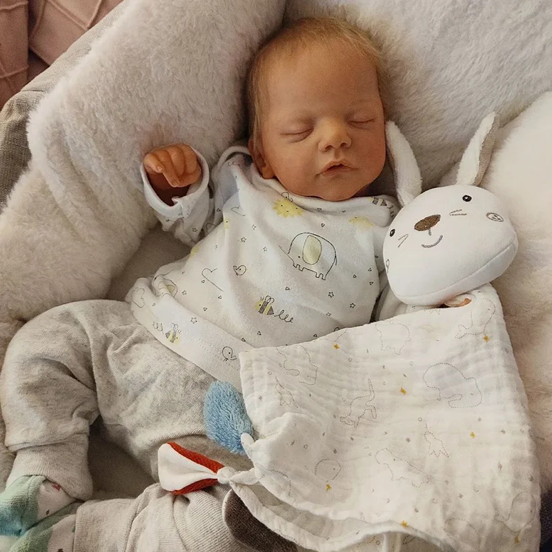 Bebe Reborn Handmade 3D Painted Vessels and veins are clearly visible 18 Inch Sam Kits Reborn Doll With Rooted Hair