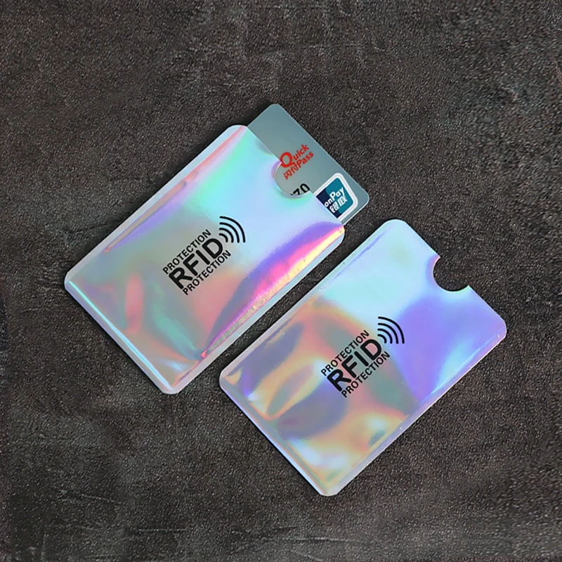 

10Pcs Anti-Scan Card Sleeves Credit NFC RFID Blocking Card Protector Anti-magnetic Aluminum Foil Portable Bank Card Holder