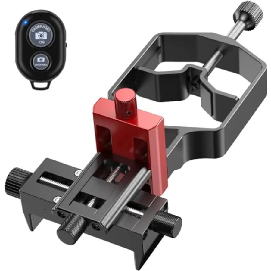 

tridaptor Universal Phone Scope Digiscoping Adapter with High-Precision XYZ Metal Telescope Mount 3-Axis Smartphone Holder for