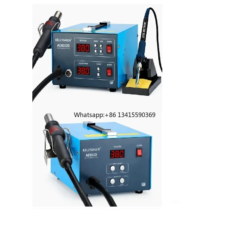 

60W Power 2-in-1 Digital Display Hot Air Soldering Station with Tip & Temperature Button Welding Table Included