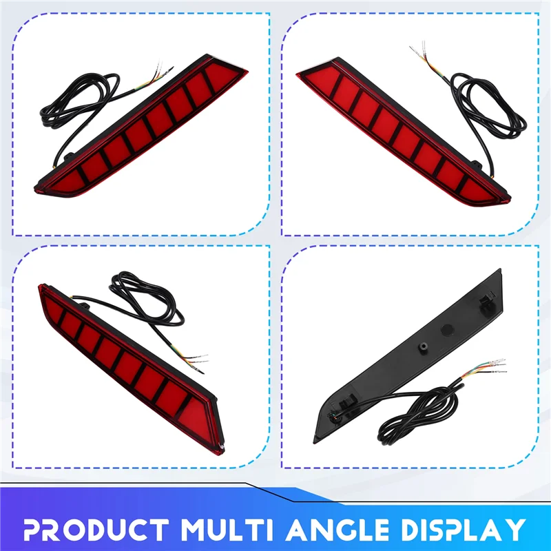 

A33K-Car LED Tail Brake Reflector Stop Signal Lamp Rear Bumper Warning Light Turn Signal For BYD Dolphin Mini 2024 Red