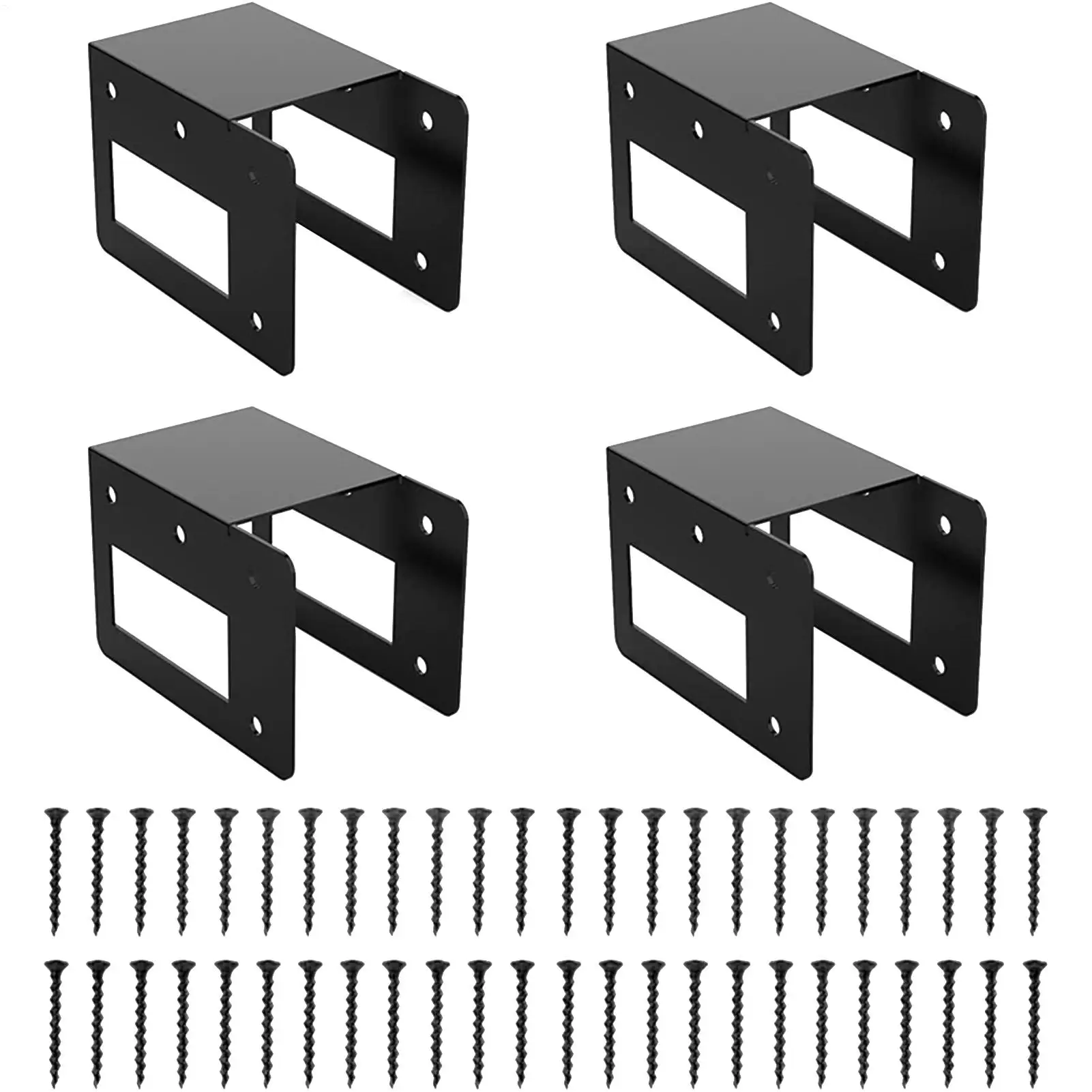 

Firewood Rack Outdoor 4 Pieces Log Stacking Stand Holder For Fireplace Adjustable Stacker Stand Space-Saving Storage Organizer