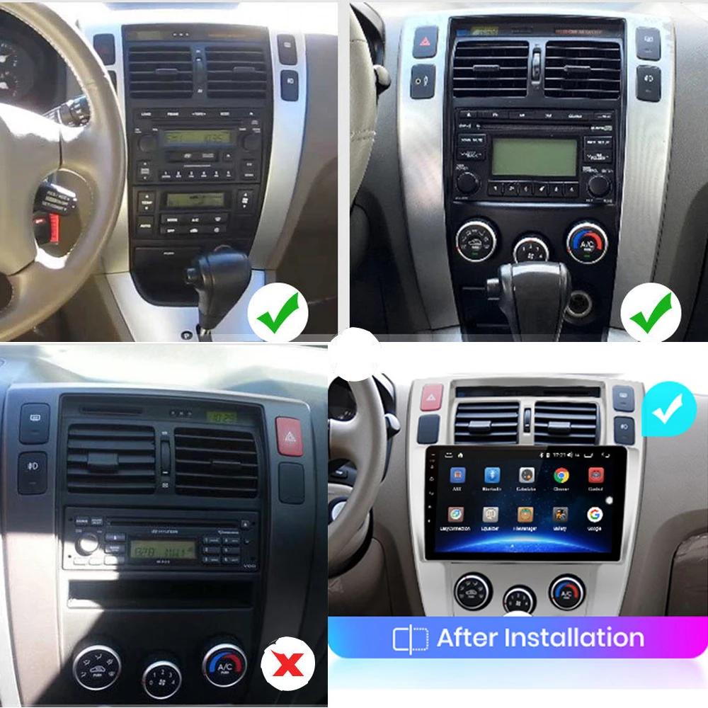 10 Inch Car Radio Navigation GPS Stereo for Hyundai Tucson 2006-2013 with 4G+Wifi Multimedia Video Player CarPlay Head Unit FM