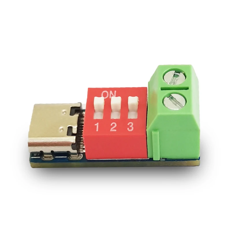 PD QC Trigger Board Dial Adjustment Voltage Fast Charging Test  Decoy Module Type-c 5~20V Support PD3.0  PD2.0 BC1.2