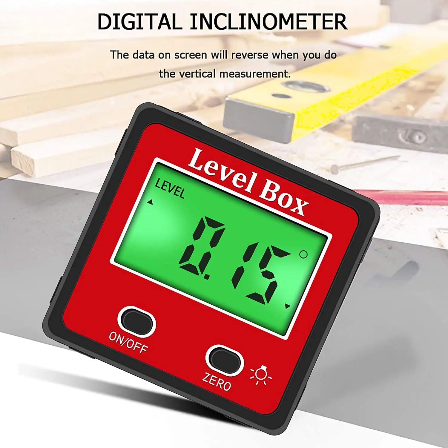 IP54/IP65 Magnetischer digitaler Winkelmesser mit Hintergrundbeleuchtung und/ohne Doppellaser – Detail 4