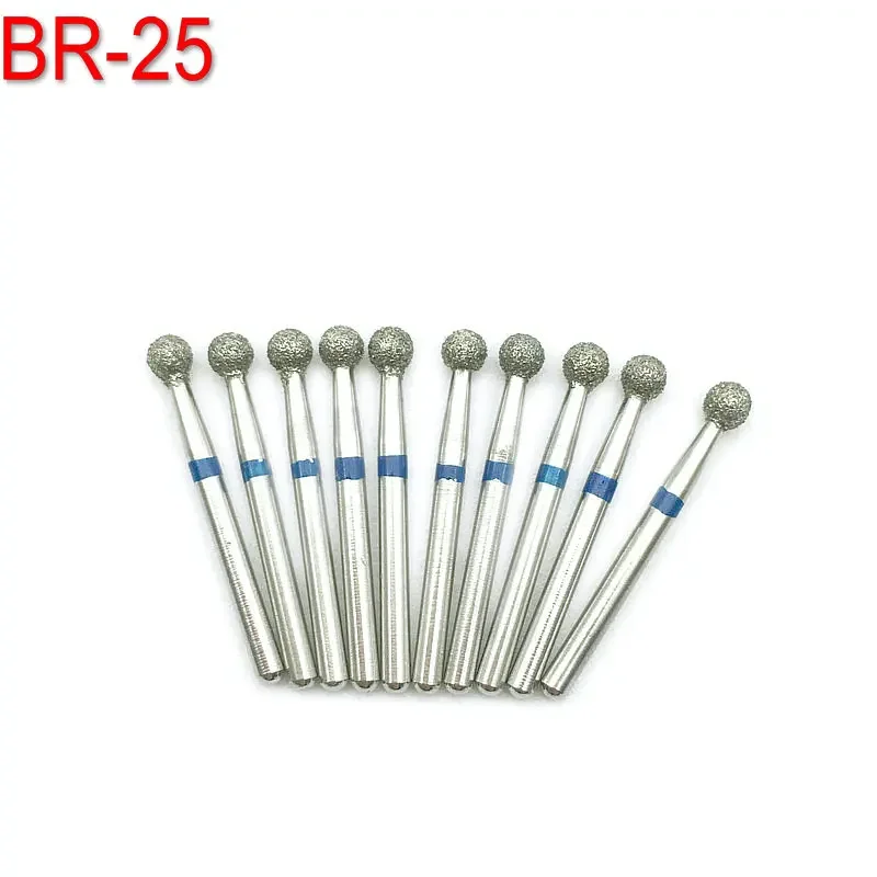 10 szt. Dental Laboratory wiertła diamentowe Drill FG 1.6mm Dia-Burs Drills for Medium