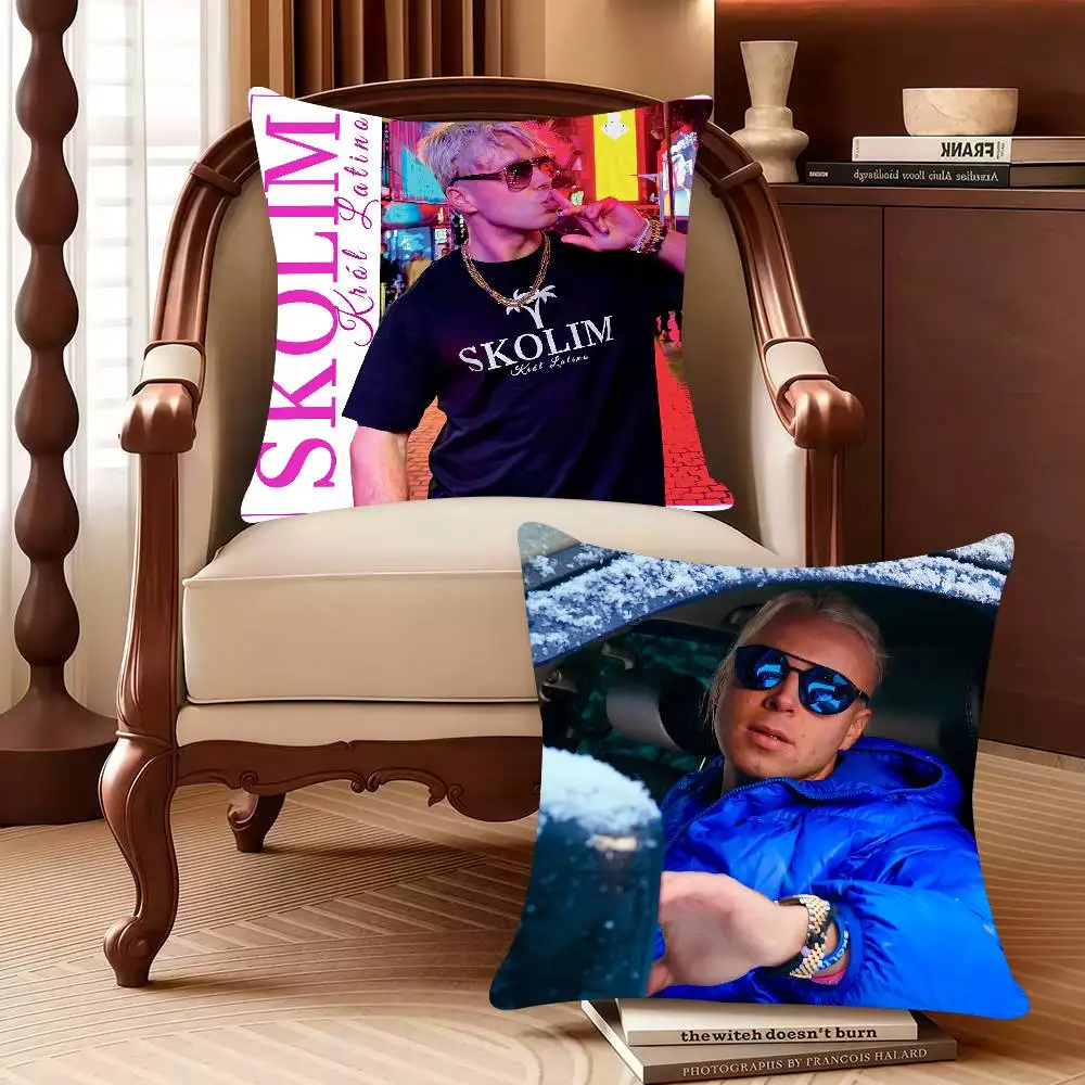 S-Skolim krol latino  Pillow Case Decor Protective Covers Comfortable soft for Sofa Living Room Home office