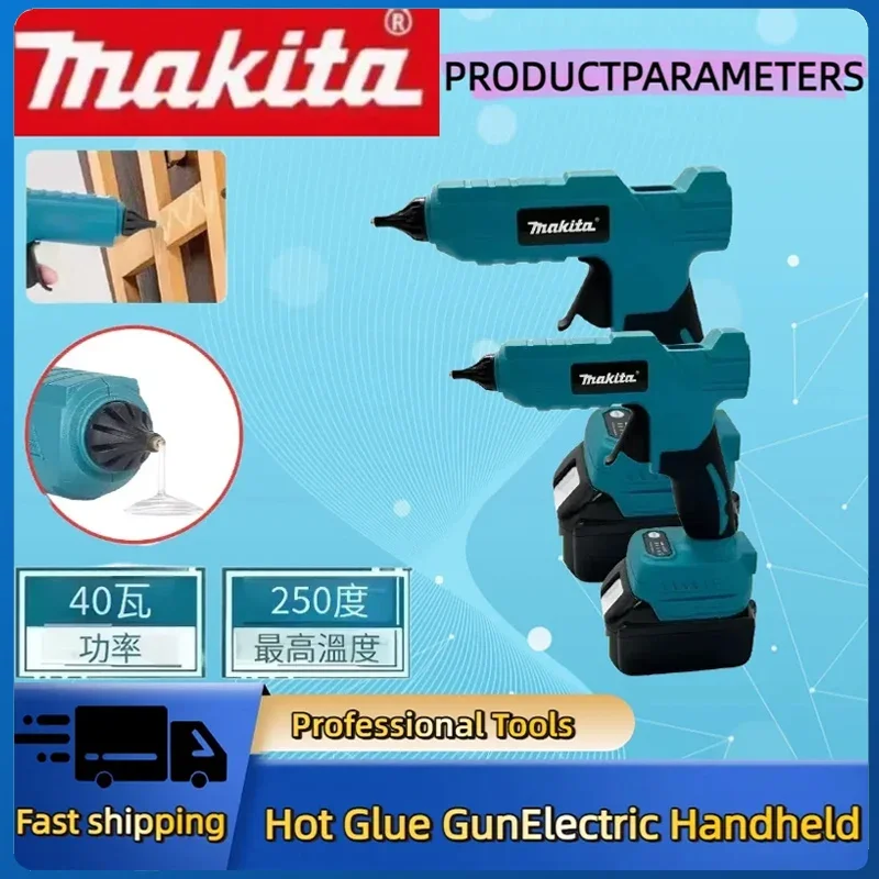 

Клеевой пистолет Makita для упаковки и декора, электрический, 18В, литий-ионный, для DIY, термоклеевой пистолет