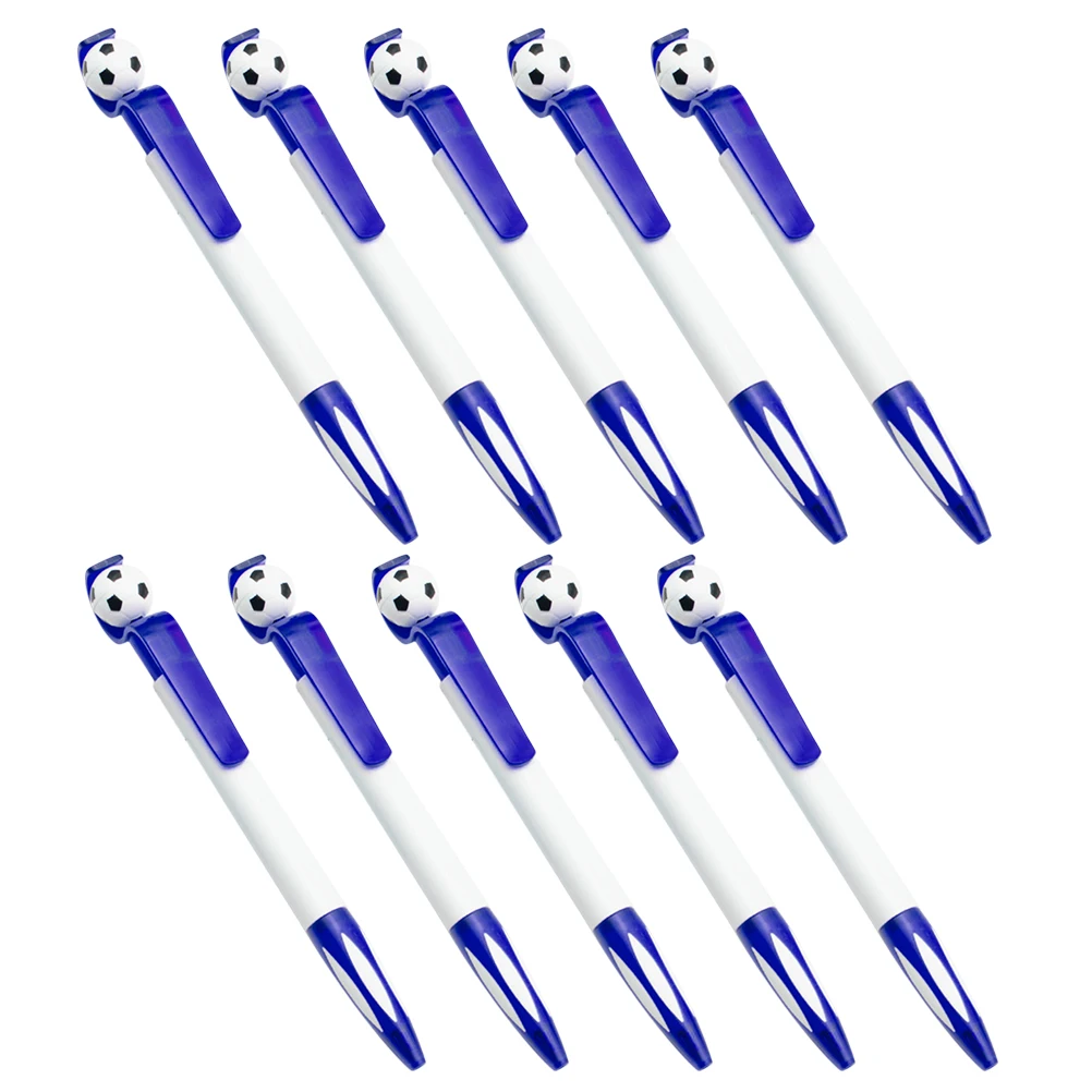 

10pcs Football Shape Ballpoint Creative Soccer Office School Stationery Smooth Retractable Ink For Students Teens Gifts Bulk