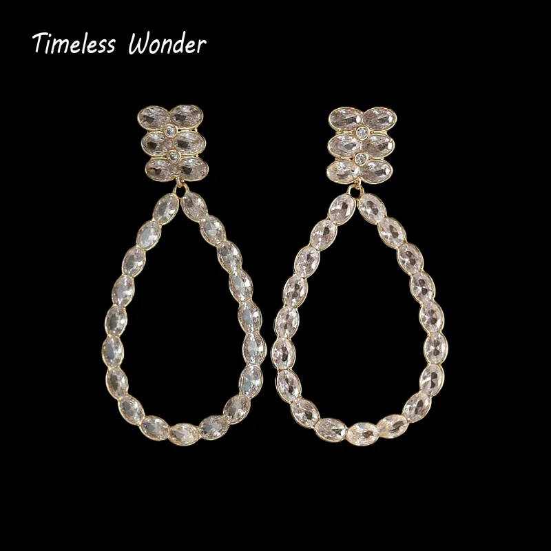 

Timeless Wonder Fancy Zircon Geo Stud Earrings Women Designer Jewelry Luxury Gift Top Trendy Classy Simple Neat 5133