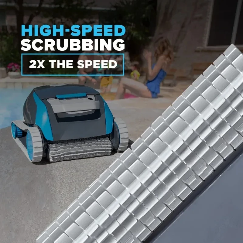 Robotic Pool Cleaner— Massive Top-Loading Filter, Dual Motors, HyperBrush, HyperGrip Tracks, Smart Navigation