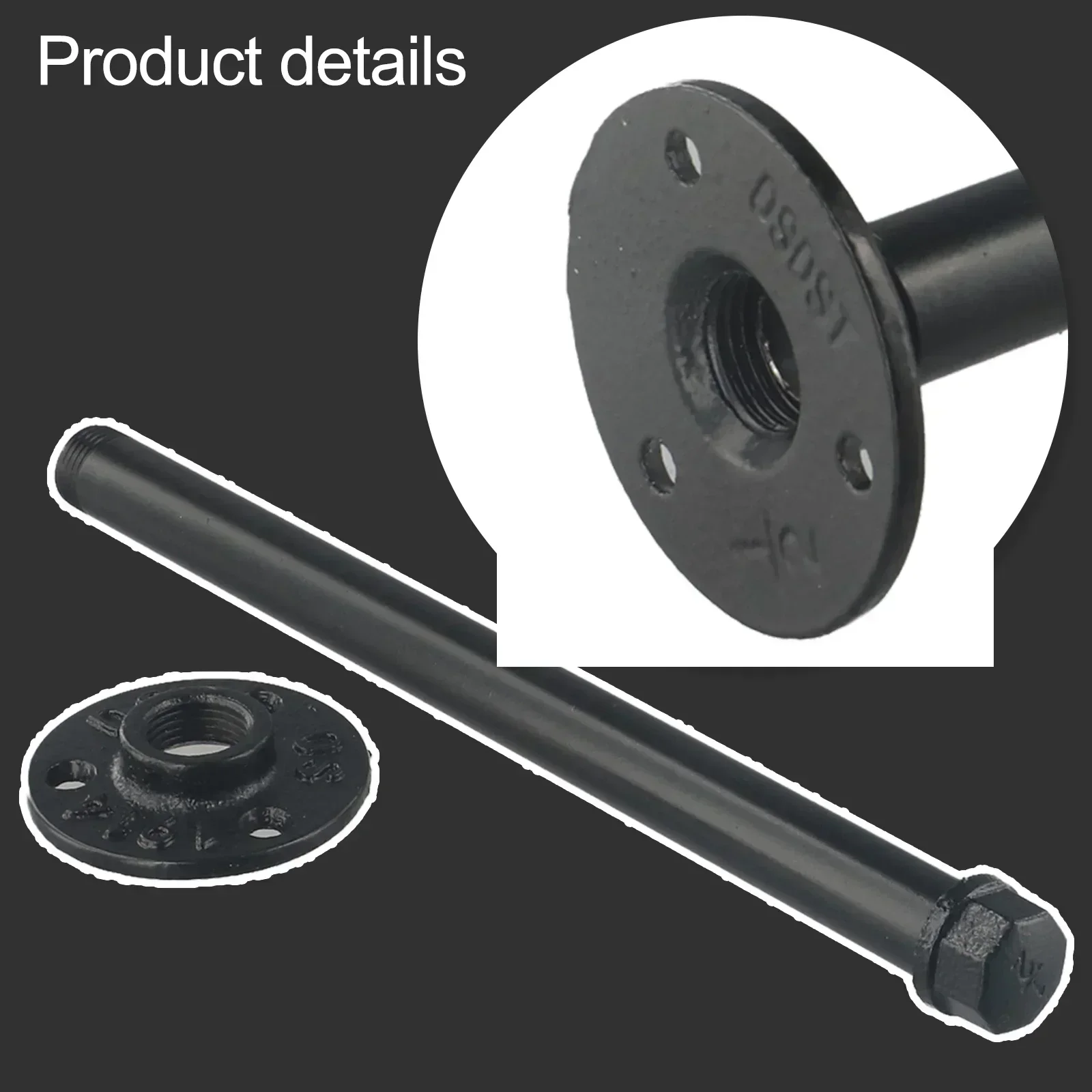 Decor Pipe Shelf Bracket Display Holder Home Industrial Office Organizer Black Wall Mounted Retro Space Saving