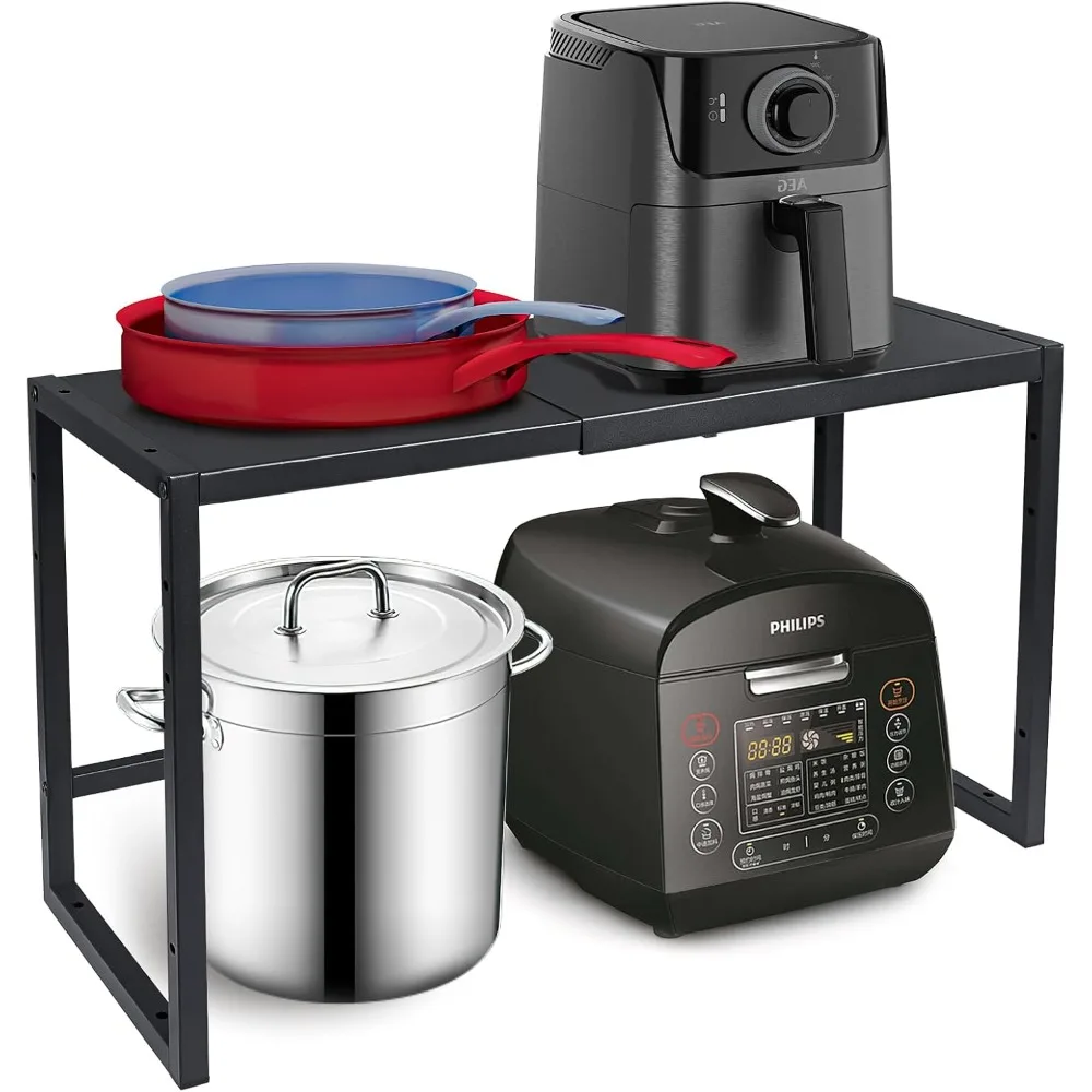 

Durable Adjustable Metal Shelves for Kitchen Storage - Holds Up to 110 lbs, Ideal for Pots, Pans, and Appliances