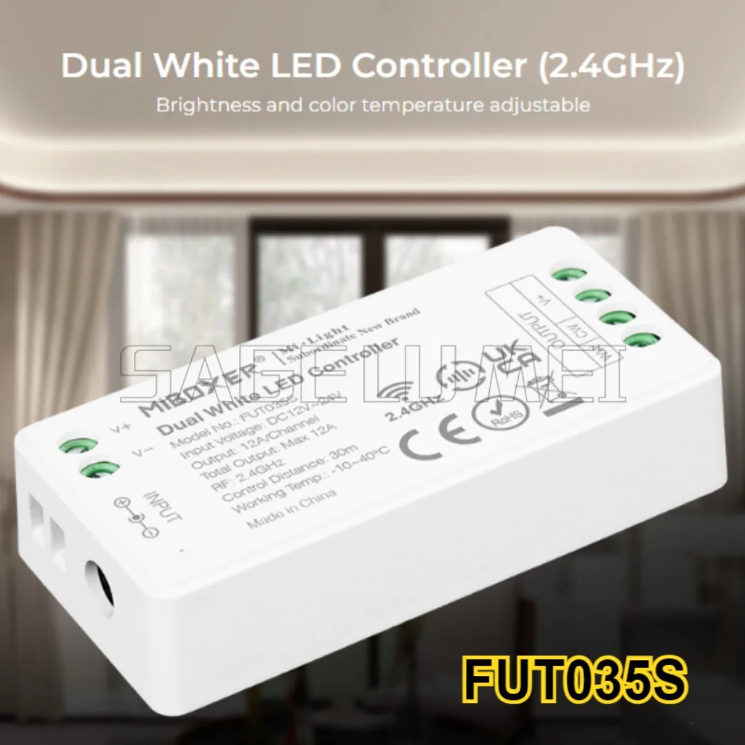 Miboxer 2.4GHz FUT035S FUT036S FUT037S FUT038S FUT039S LED Controller Dimmer For Single/Dual Color RGB+CCT RGB RGBW Strip Light