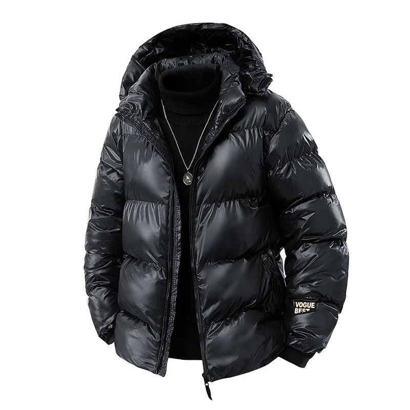 Men's Winter Autumn Coat Top Cotton Coat Hooded Thick Warm Solid Color Simple Comfortable Casual Fashionable New Niche Versatile