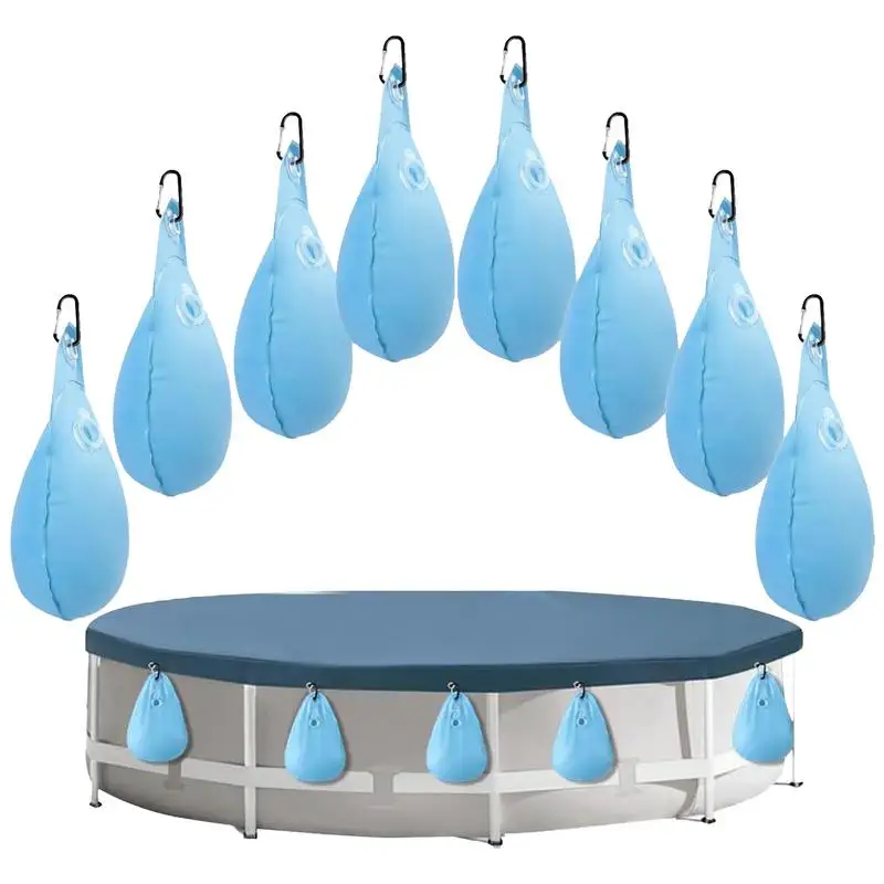 

Мешки для воды для бассейна 8X Утяжелители для бассейна для крышки с крючком Герметичные толстые ПВХ незамерзающие зимние брезентовые гири для бассейна Heavy Dut