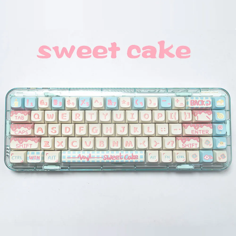 Sweet cake keycaps XDA profile Dye-Sublimation PBT keycap 127keys for MX switch Mechanical Keyboard