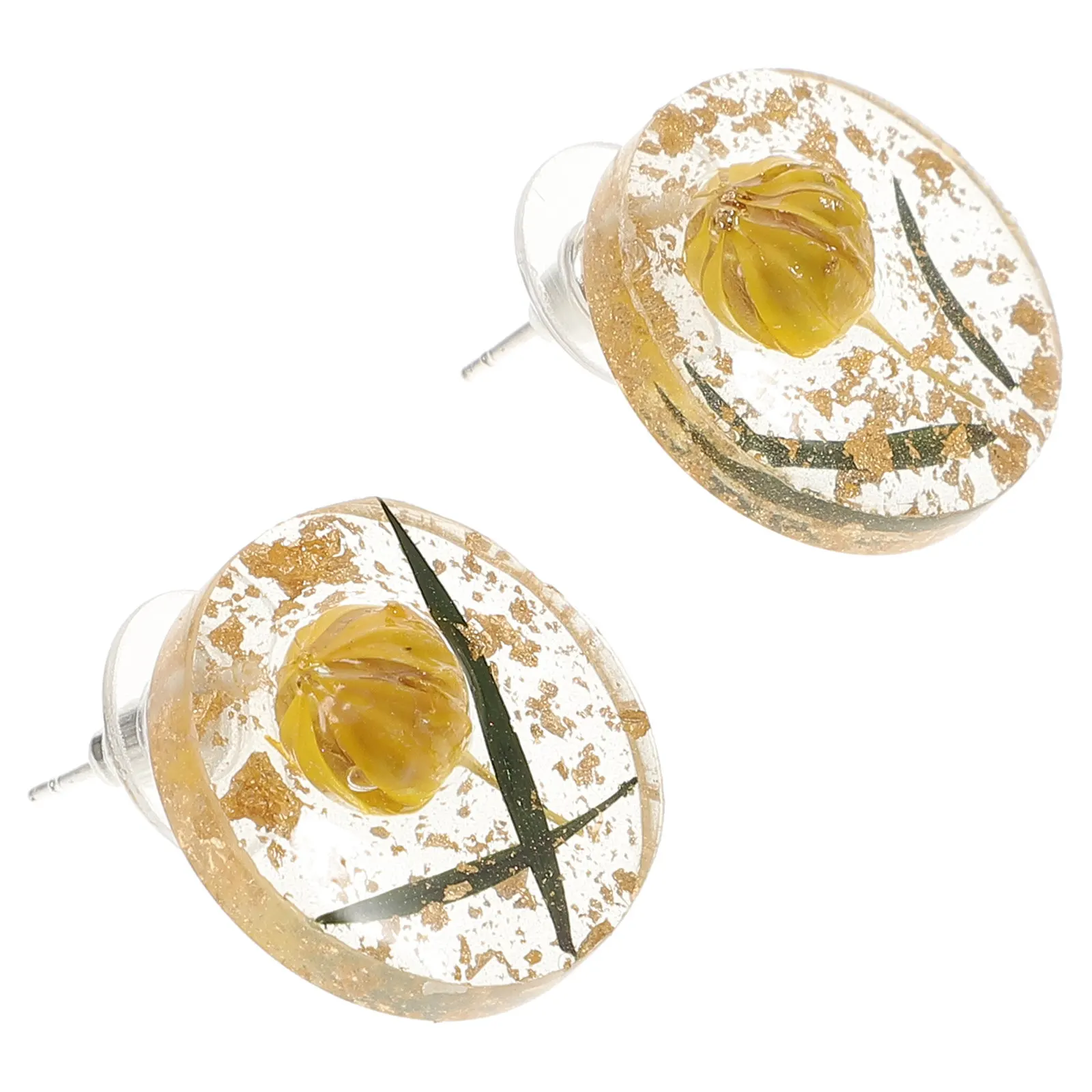 1Pair Spherical Earbobs Premium Material Sturdy Durable Lightweight Safe Good Workmanship Details Mother's Day Gift Idea