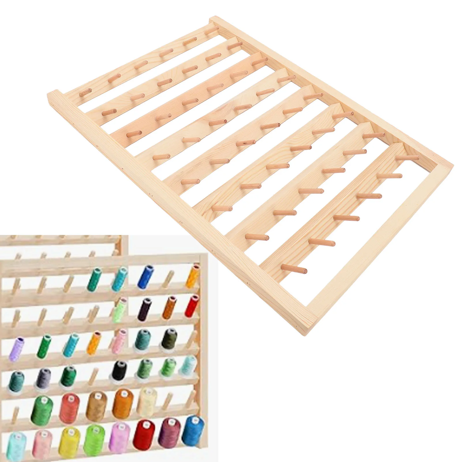 48 Spulen Faden gestell Wand montage DIY umwelt freundliche Stickerei Spulen faden Organizer für Haushalts nähen