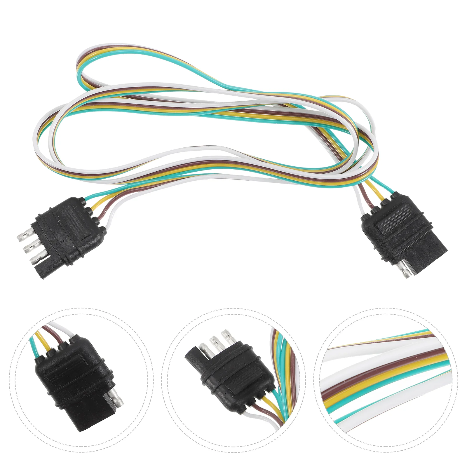 Kit de cableado para remolque, enchufe de luz, Conector de 4 pines, arnés de cables Universal de 4 vías para luces de remolque